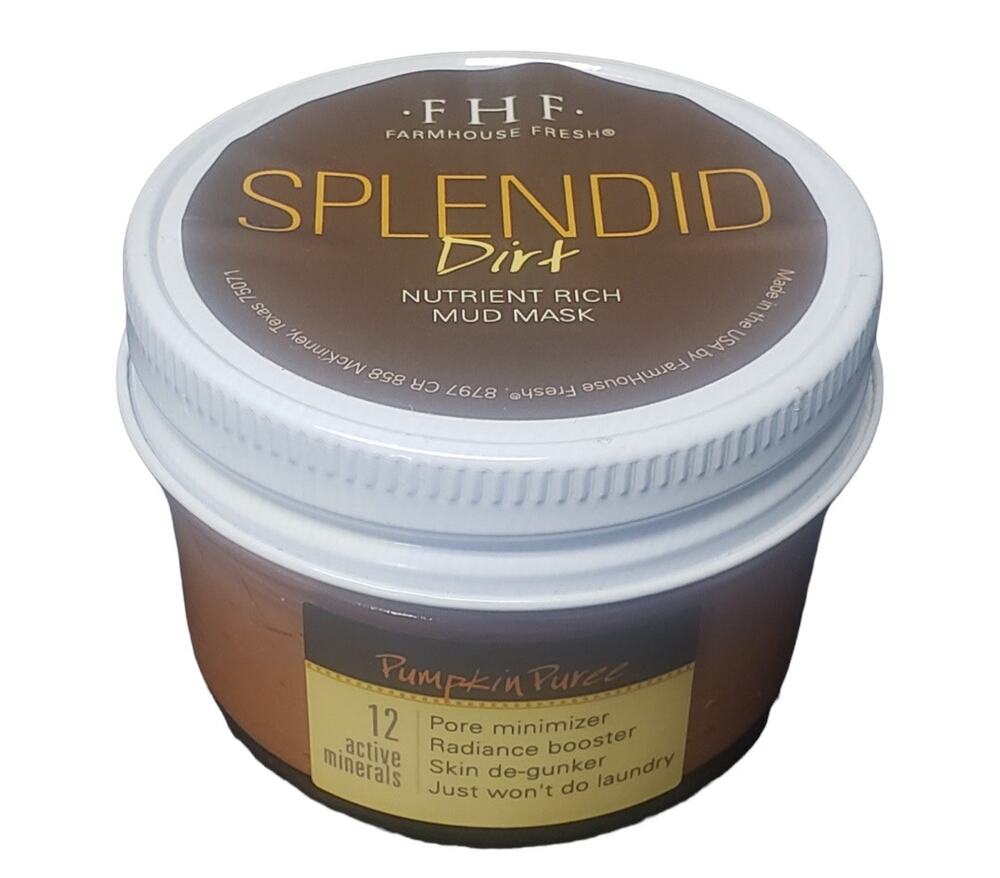 FarmHouse Fresh Splendid Dirt Nutrient-Rich Mud Mask Pumpkin Scent  , 3.2 Fl Oz